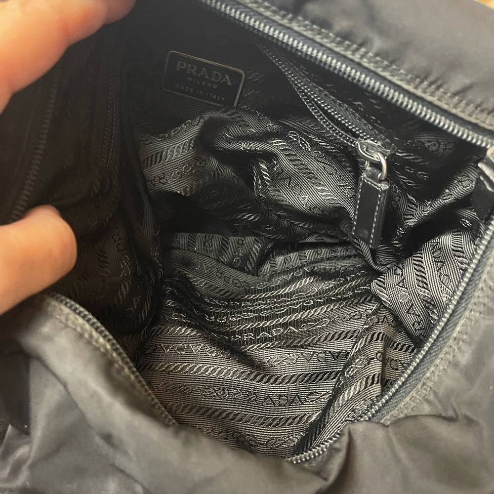 PRADA Vela Sport Tessuto Nylon Leather Shoulder Cross Body Bag Black - Picture 11 of 13